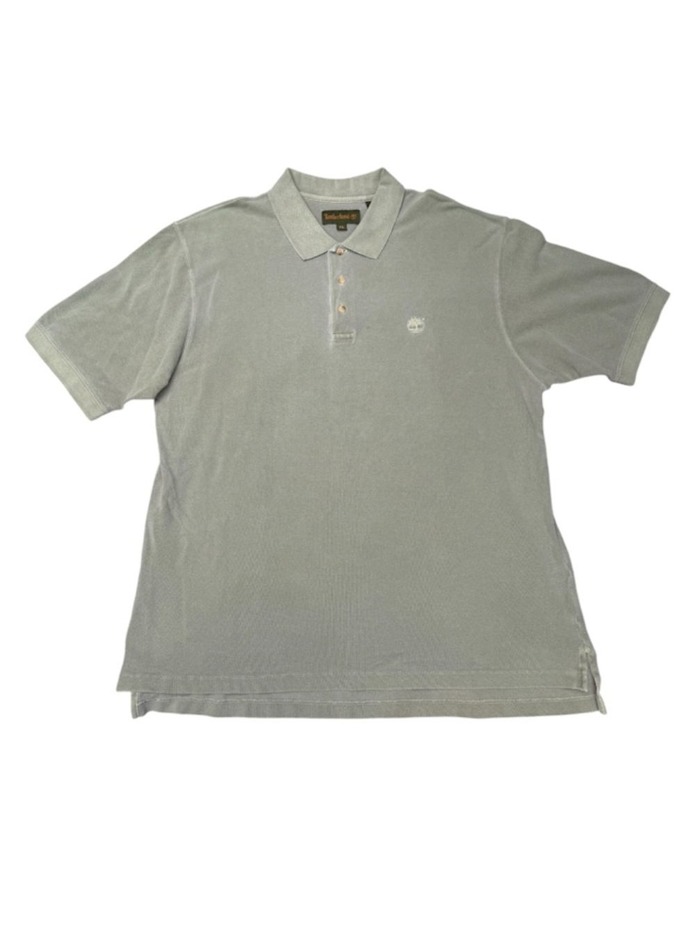 Retro 90s Timberland Casual Workwear Polo Shirt in Olive / Moss Green - XL